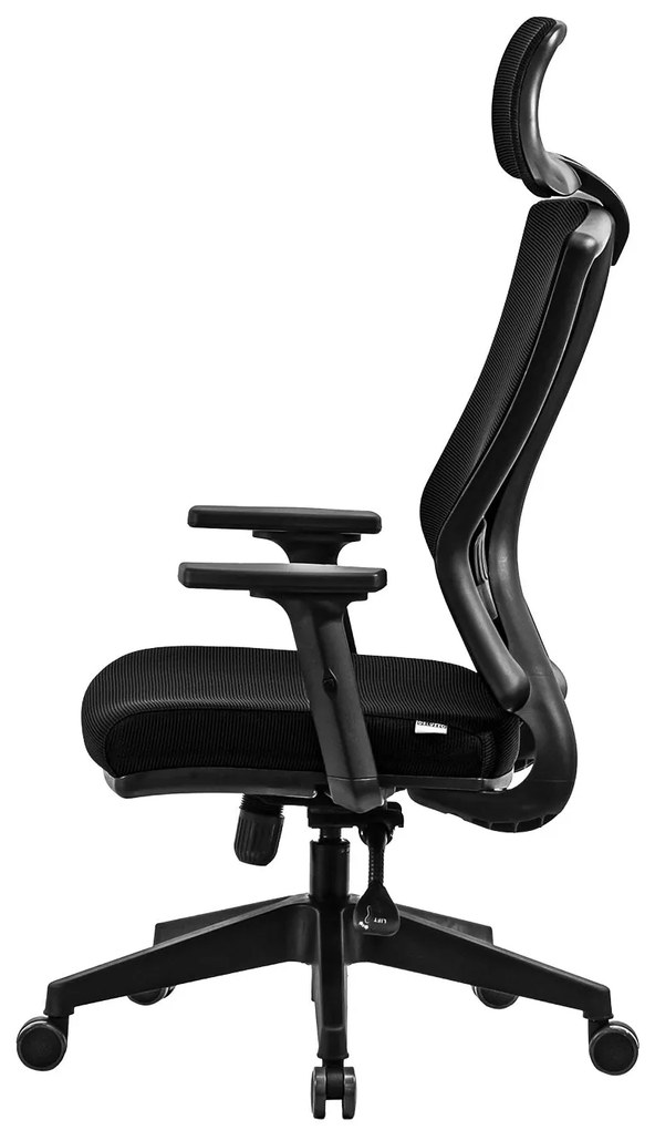 Ello ergonómikus irodai forgószék deréktámasszal, fejtámasszal, 3D Air mesh hálós