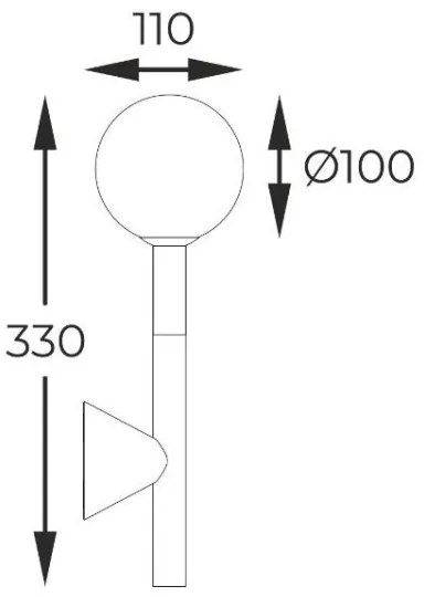 Zuma Line W0574-01B-SDFZ - Fali lámpa ARCTURUS 1xG9/4W/230V fekete
