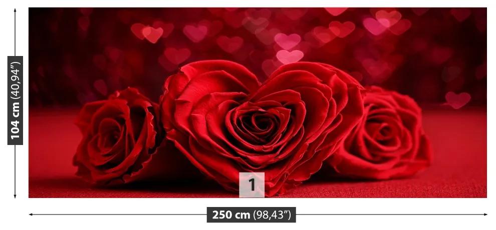 Fotótapéta rózsa szív 104x70 cm