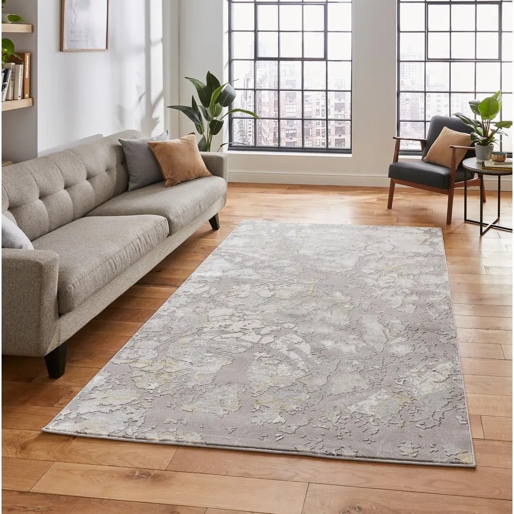 Szürke-aranyszínű szőnyeg 170x120 cm Apollo - Think Rugs