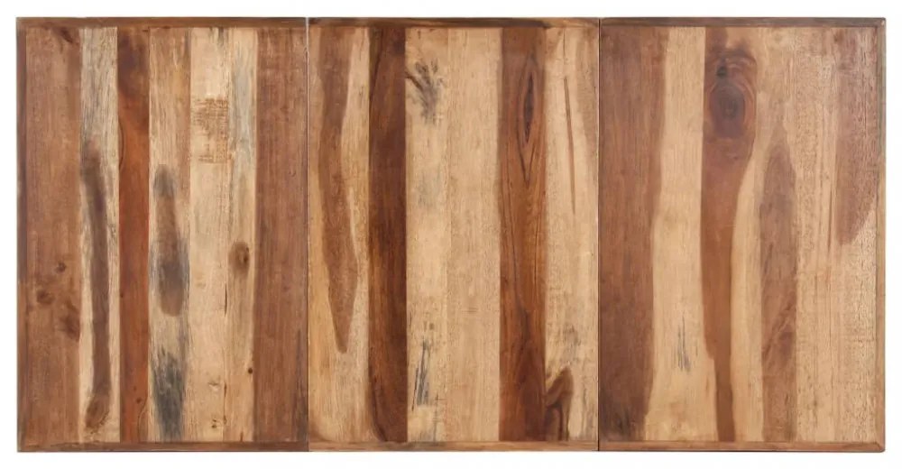 tömör fa étkezőasztal mézszínű felülettel 160 x 80 x 75 cm