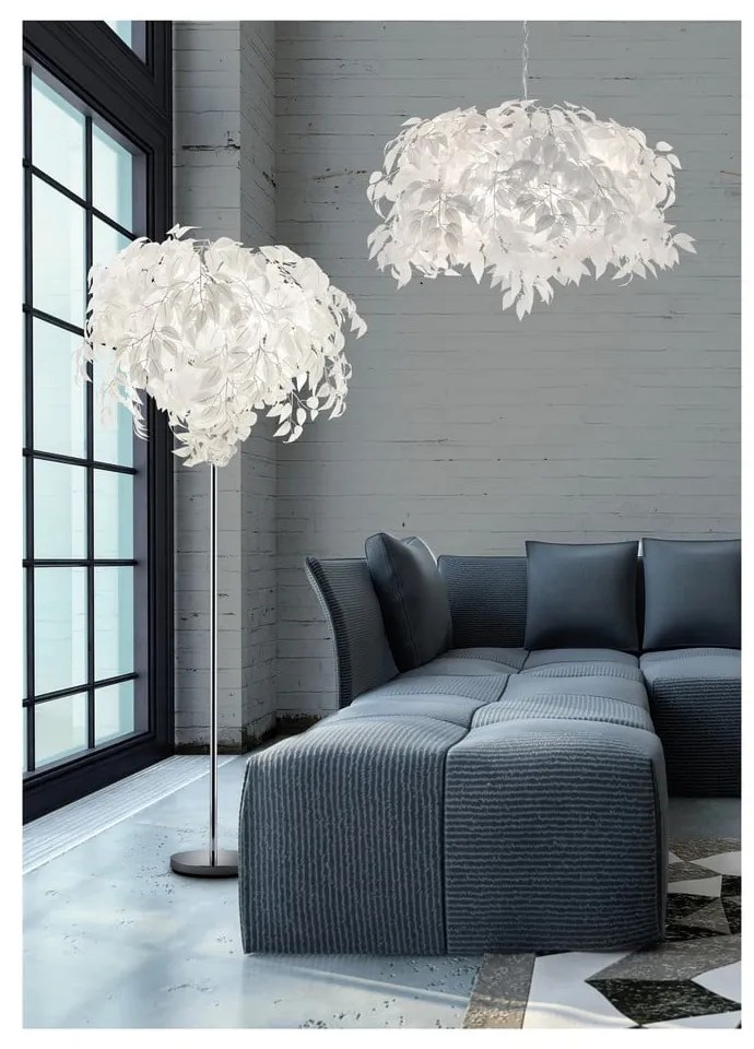Pendant Leavy fehér, tollas függőlámpa, magasság 150 cm - Trio