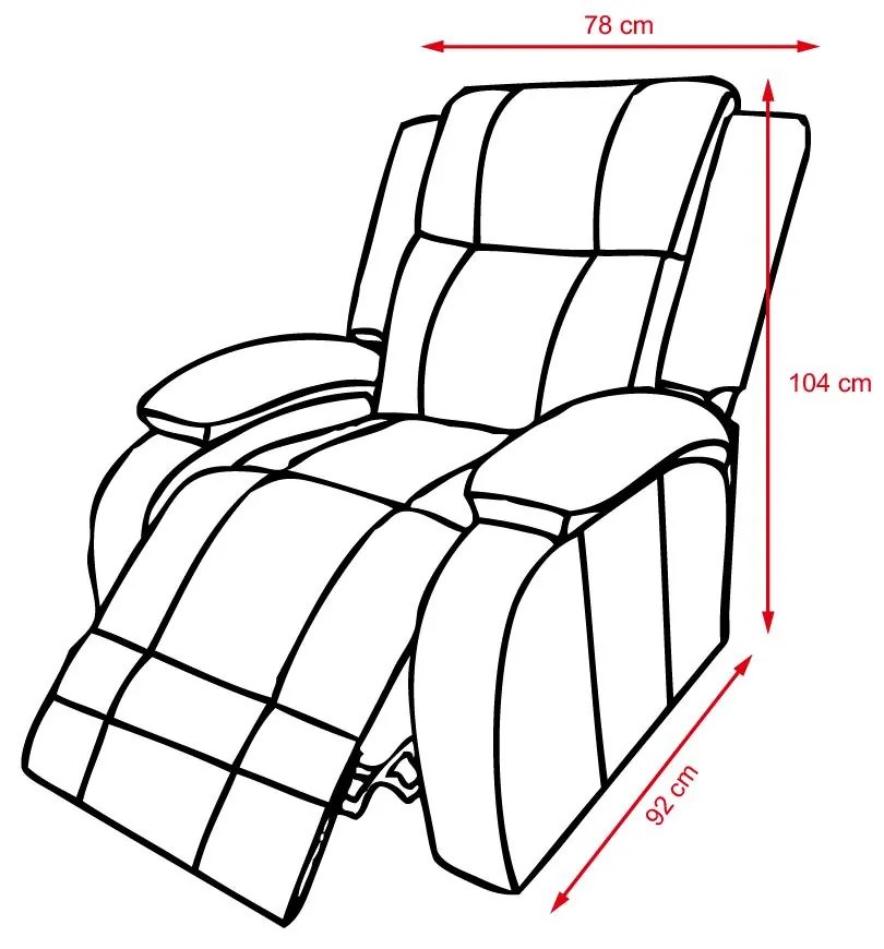 Catini IMPERIAL Relaxációs állítható TV fotel (szürke)