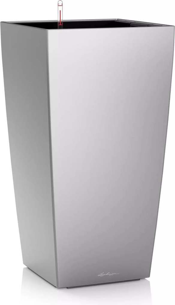 Virágtartó Lechuza Cubico Premium 50 önöntöző Ezüst Metallic