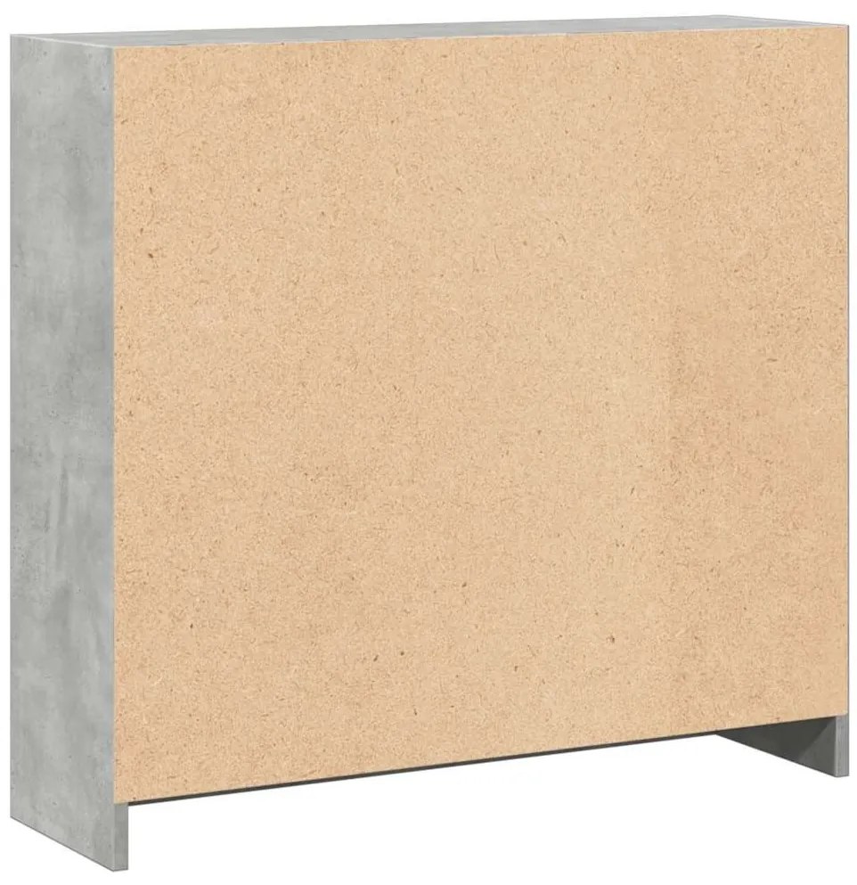 betonszürke forgácslap könyvespolc 80 x 24 x 75 cm