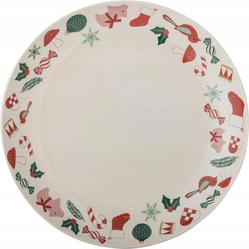 Bloomingville Christmas Yule Karácsonyi Ebédlő Tányér 28 cm