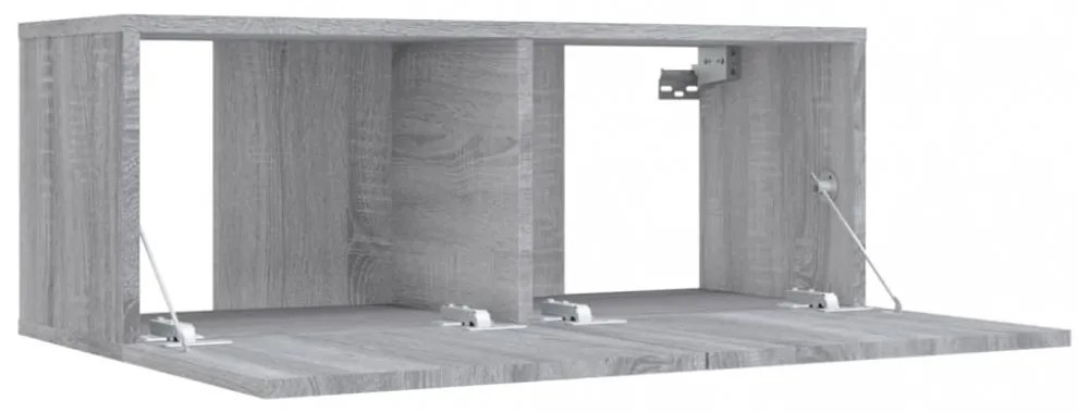 szürke sonoma színű szerelt fa TV-szekrény 80x30x30 cm
