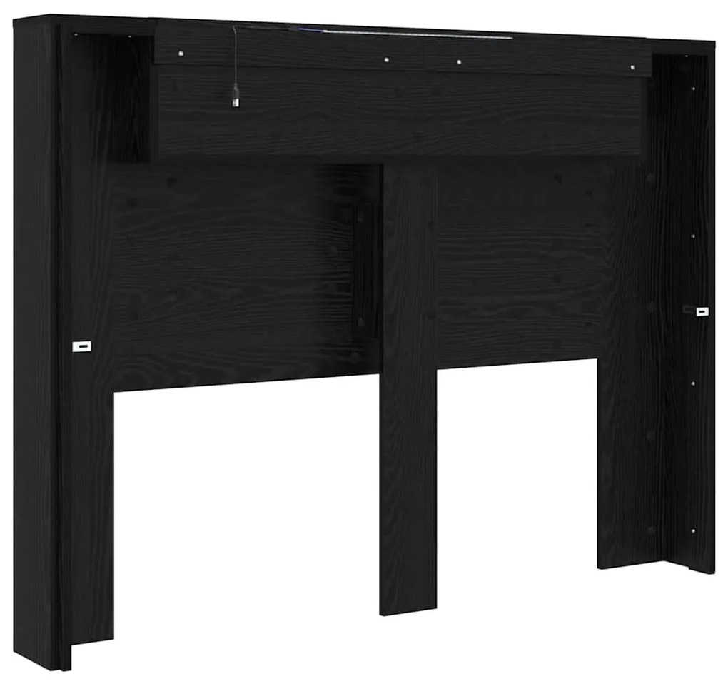 Fejtámla polcokkal Fekete tölgy 140 x 17 x 104,5 cm Faanyag