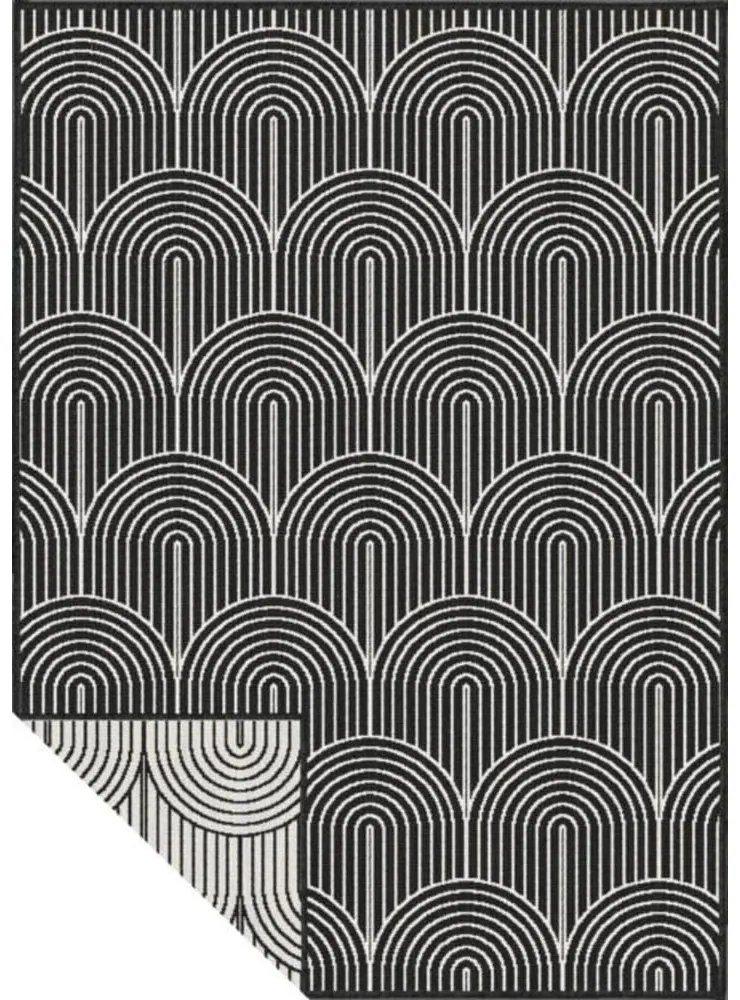 Fekete-fehér kültéri szőnyeg 80x150 cm Pangli Black – Hanse Home