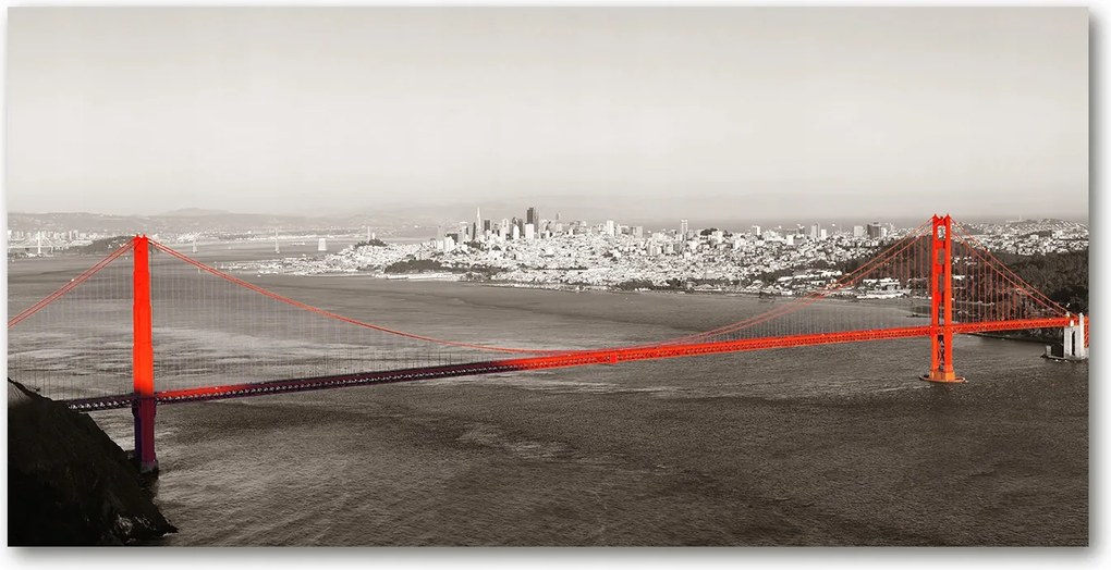 Fotó üvegkép San Francisco híd 140x70