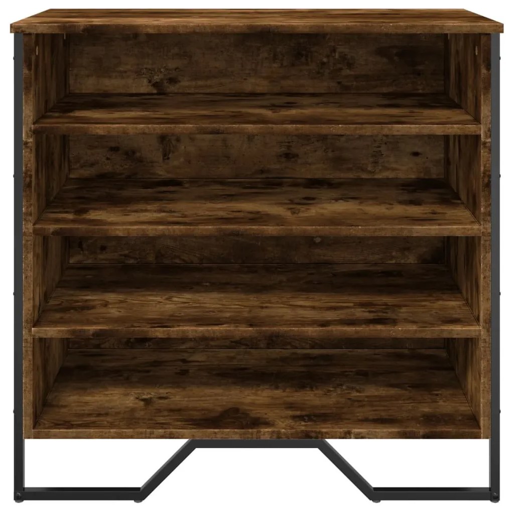 füstös tölgy színű szerelt fa cipőszekrény 80 x 38 x 78 cm