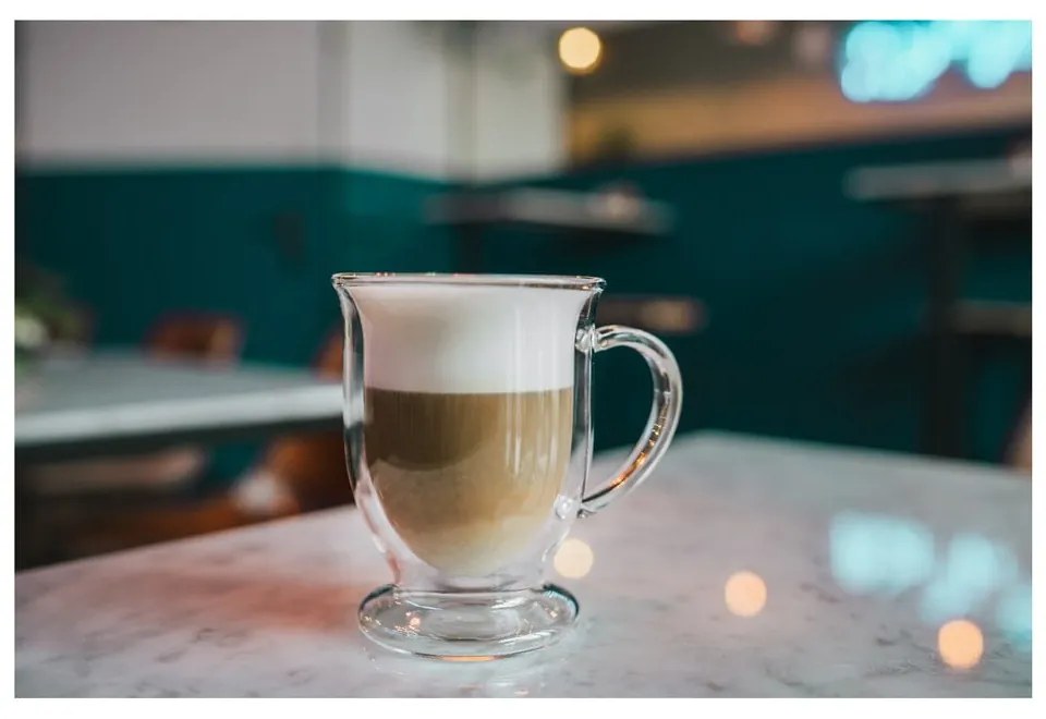 Üveg duplafalú bögre szett lattéhoz 2 db-os 250 ml Amo – Vialli Design