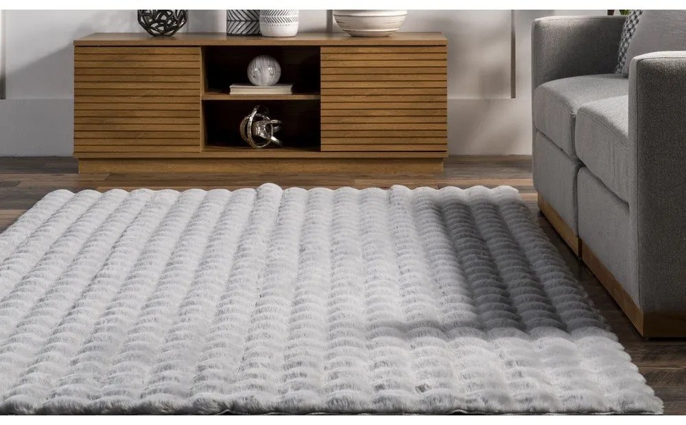 Világosszürke mosható szőnyeg 120x170 cm Bubble Grey – Mila Home