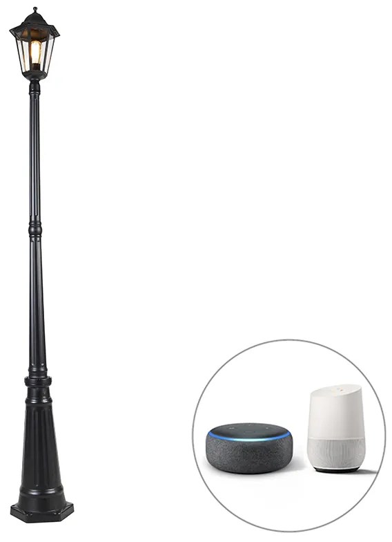 Okos kültéri lámpa fekete 200 cm IP44 Wifi ST64 - Havana