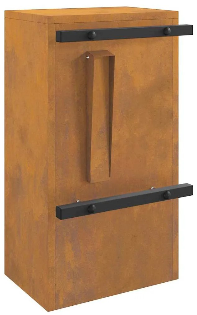 postaláda Rozsdás 30 x 23 x 55 cm időjárásálló acél