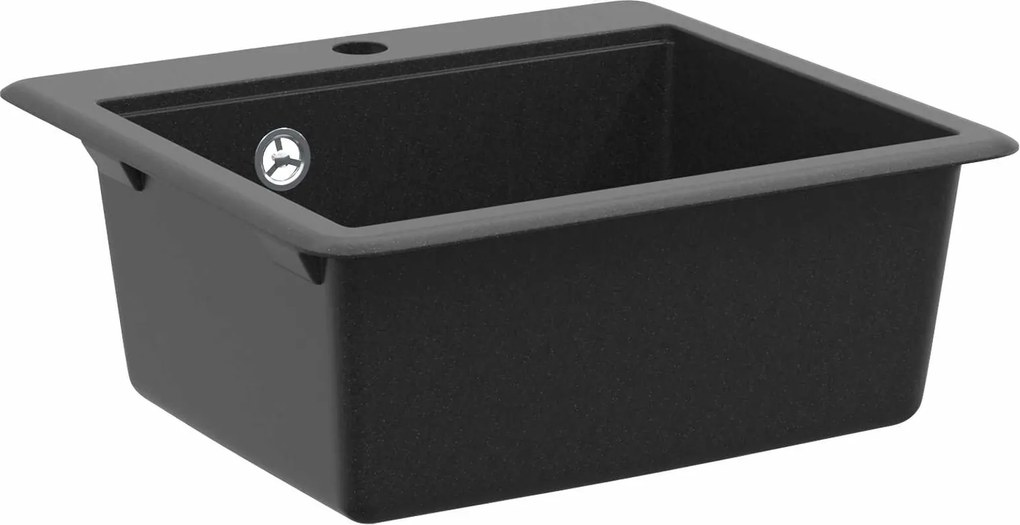 vidaXL Mosogató Fekete 470 x 440 mm Gránit