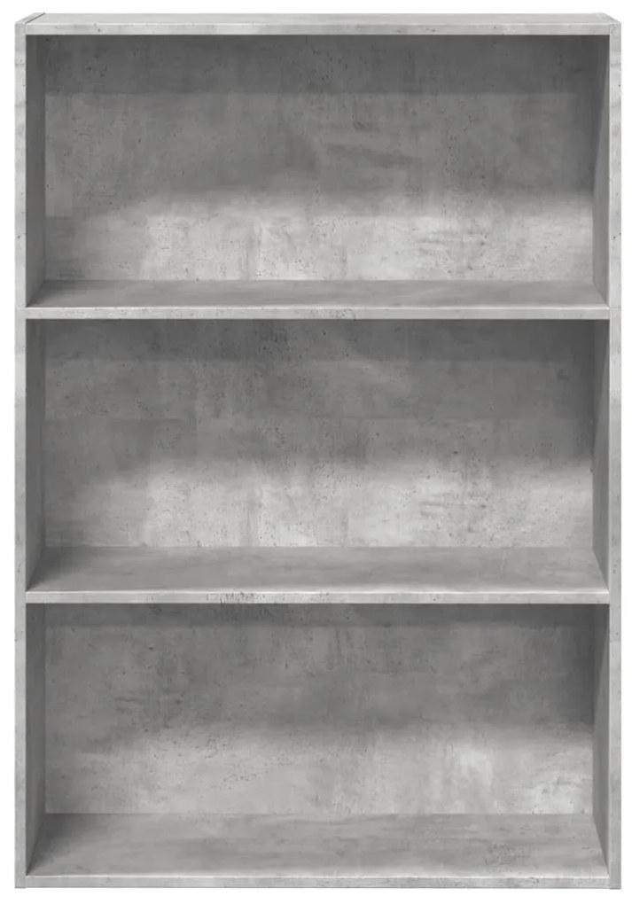 betonszürke szerelt fa könyvespolc 80 x 30 x 114 cm
