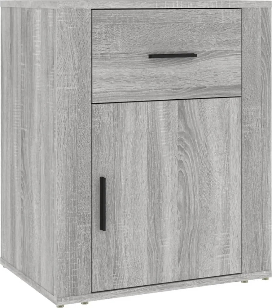 vidaXL szürke sonoma színű szerelt fa éjjeliszekrény 50 x 36 x 60 cm