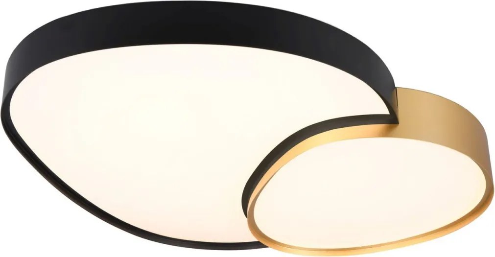 TRIO 647519280 RISE Modern Mennyezeti Lámpa Fekete, Arany LED IP20