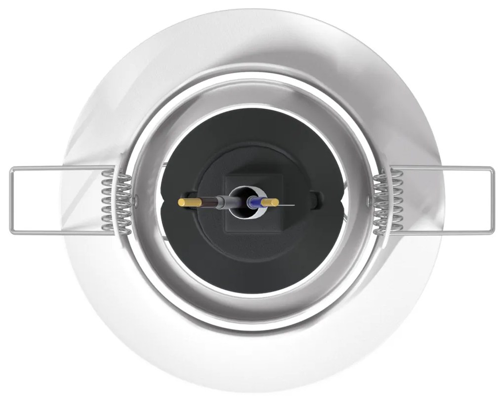 Beépített Spotlámpák 24 db Kerek GU10 Fehér Ø90 mm Acél