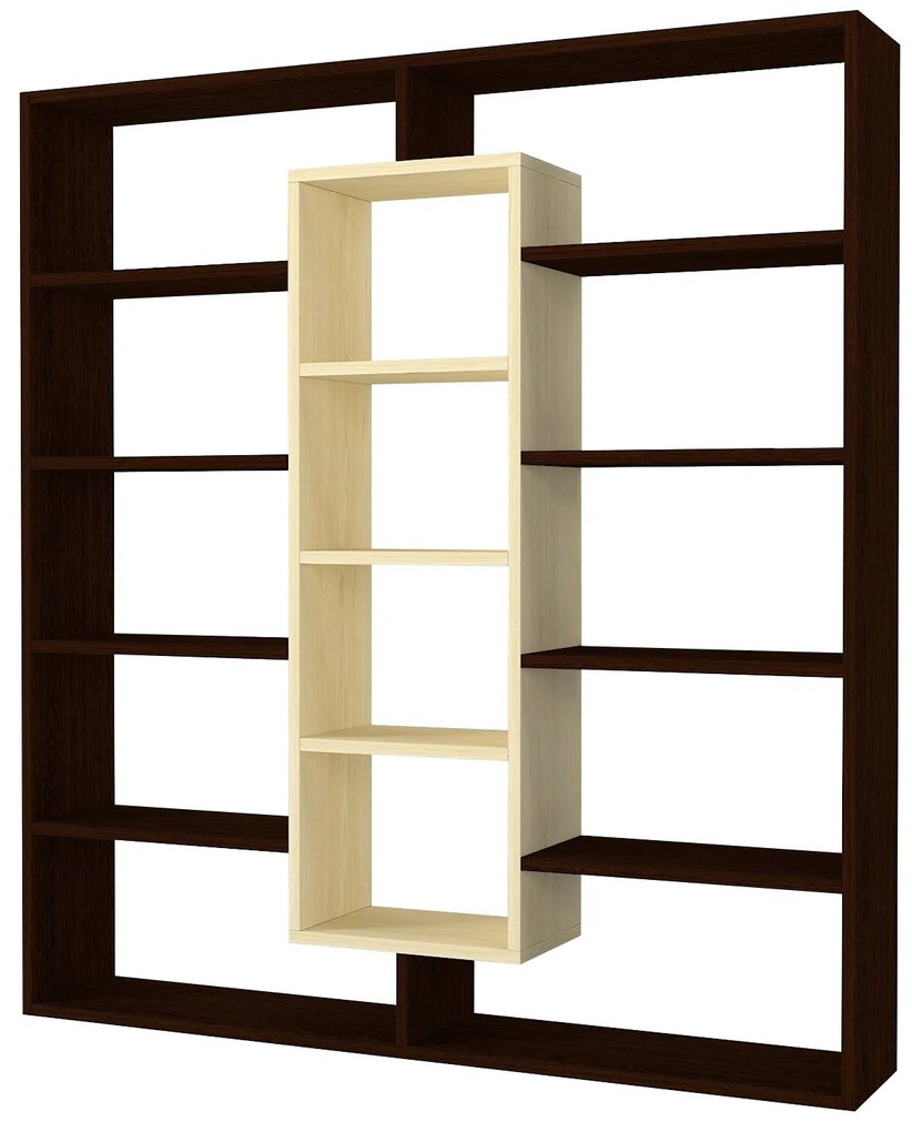 könyvespolc Ample - Birch, Wenge