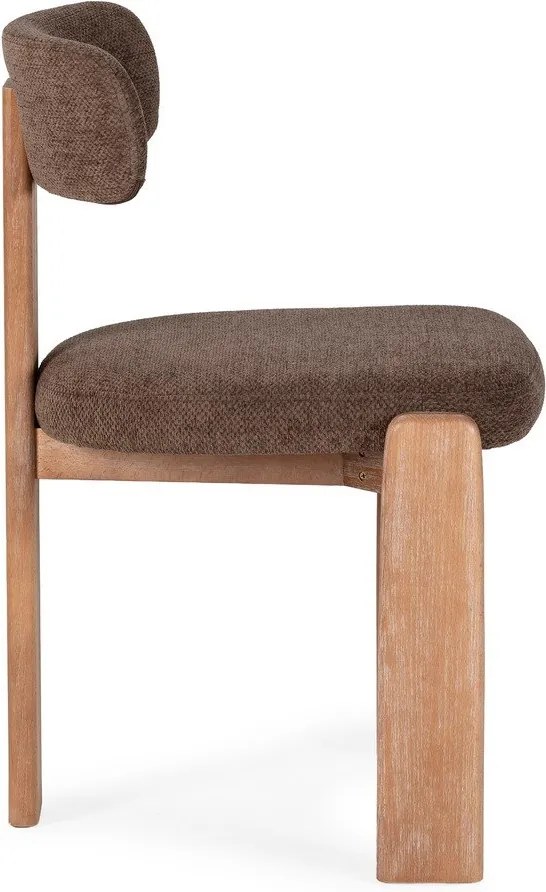 Barna kárpitozott étkezőszék szett 2 db-os Nadia – MOME