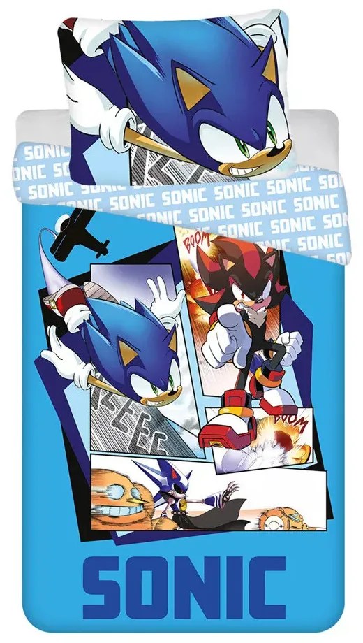 Sonic a sündisznó vs Shadow ágyneműhuzat 140×200cm, 70×90 cm