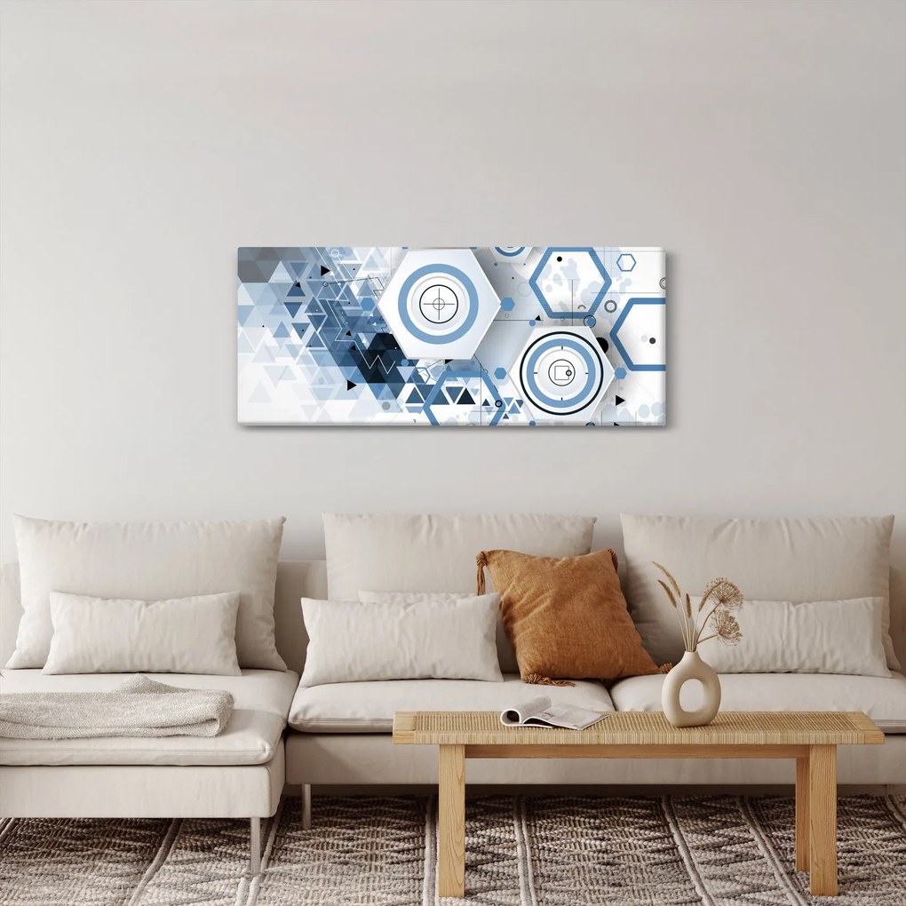 Kép - Geometriai absztrakció (120x50 cm)