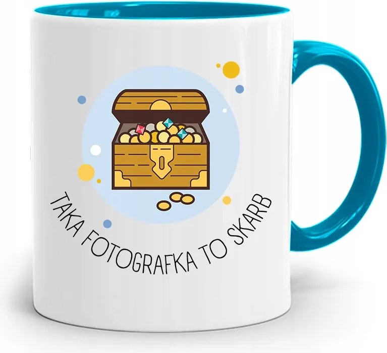 Kék Bögre Fotósnak Ajándék Kincs, fényképes nyomtatással