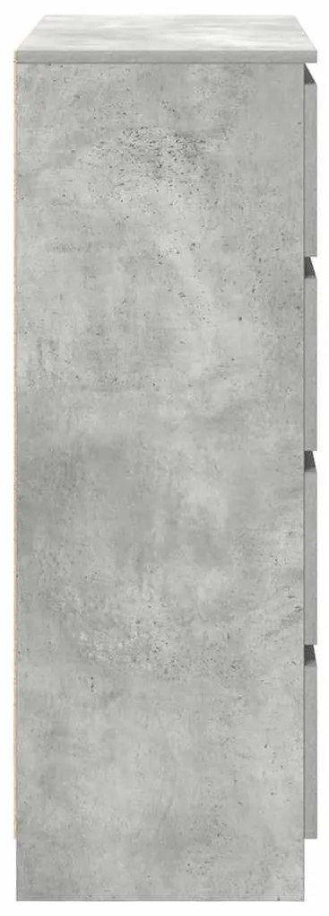 betonszürke szerelt fa tálalószekrény 80x35x99 cm