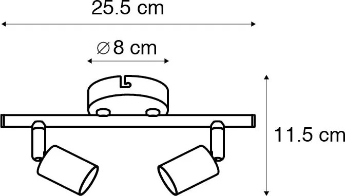 Modern fehér spotlámpa dönthető 2-lámpás - Jeany