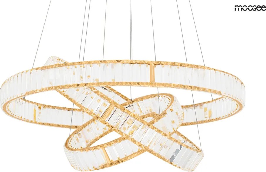 KING HOME MSE010100176 LIBERTY Kristály Függesztett Lámpa Arany LED IP20