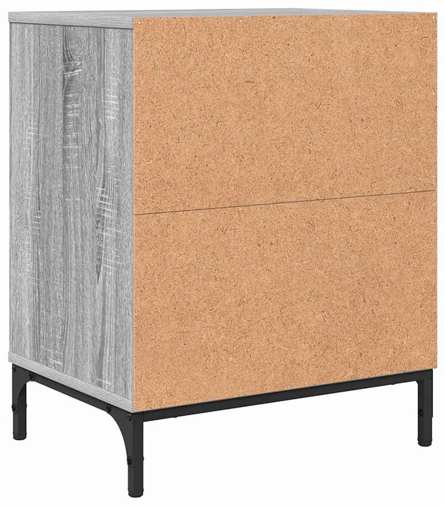 Éjjeliszekrények 2 pcs Szürke sonoma 49 x 36 x 61 cm Faanyag