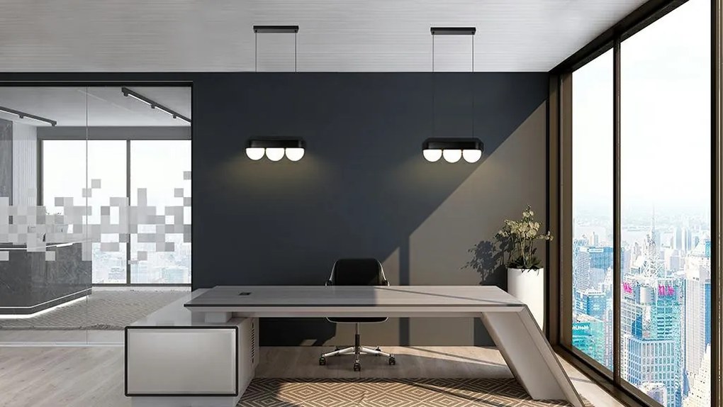 KING HOME MSE010100273 DROPS Modern Függesztett Lámpa Fekete G9 IP20