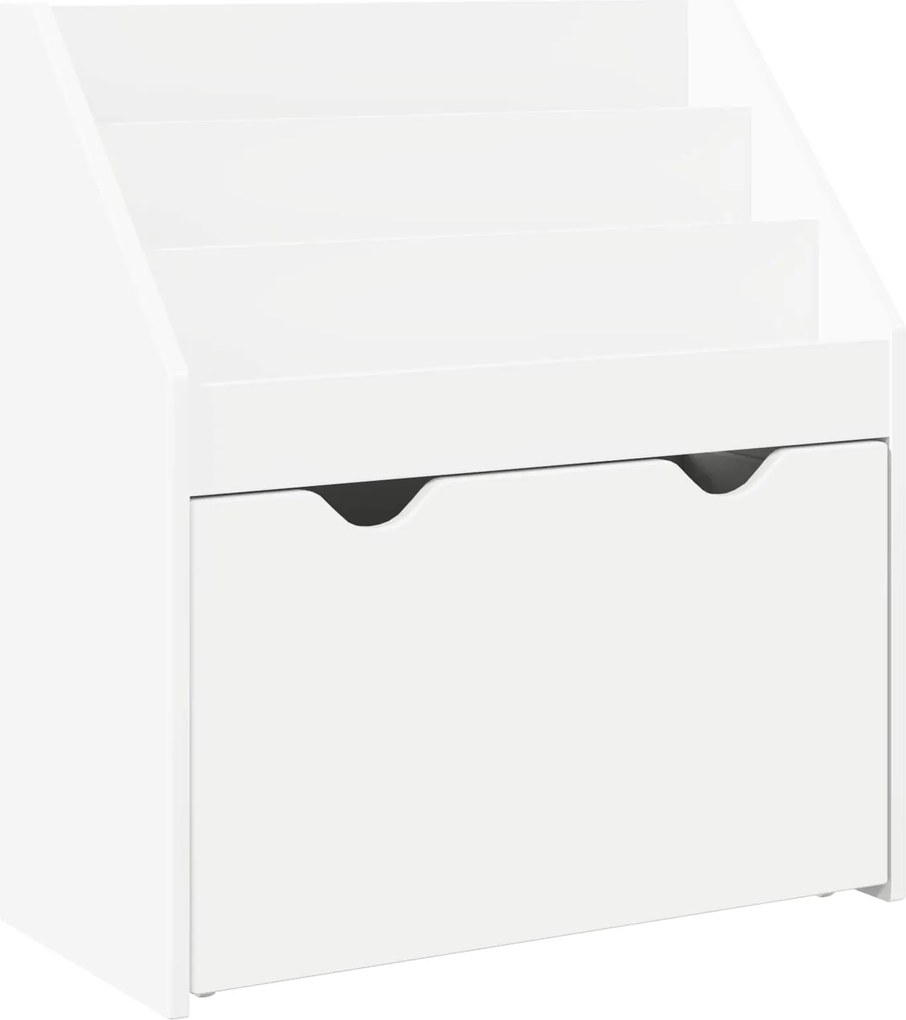 vidaXL Gyerek Könyvespolc fiókkal Fehér 60 x 29,5 x 69 cm Faanyag