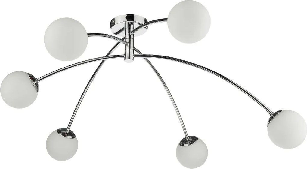 Dar Lighting modern mennyezeti lámpa puglia fehér csiszolt króm darpug6450