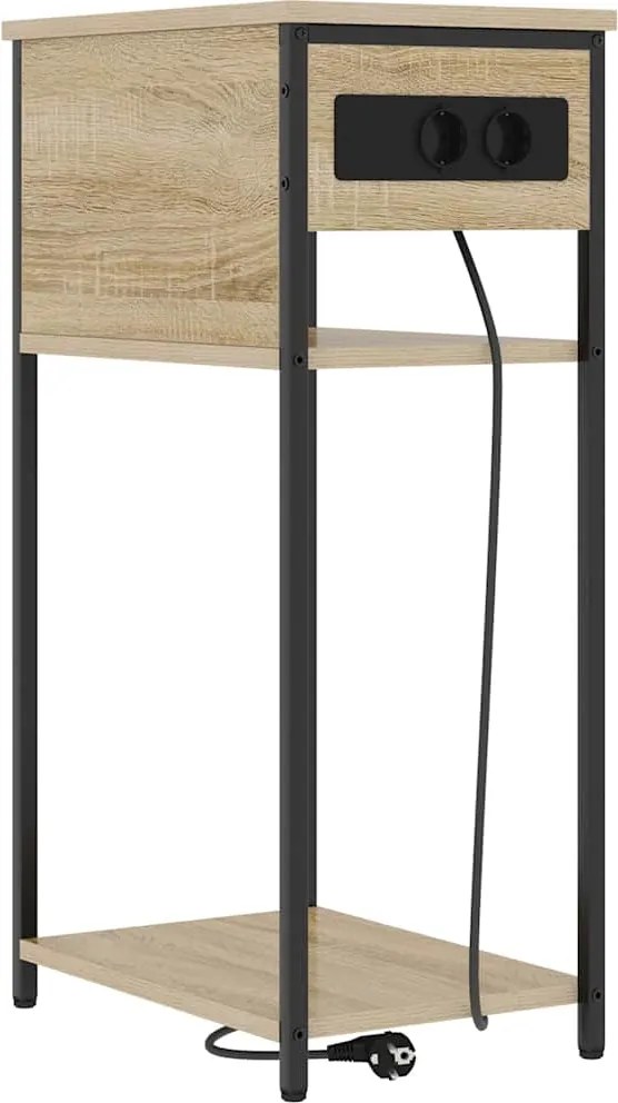vidaXL Éjjeliszekrény Sonoma tölgy 41 x 28 x 76 cm Faanyag