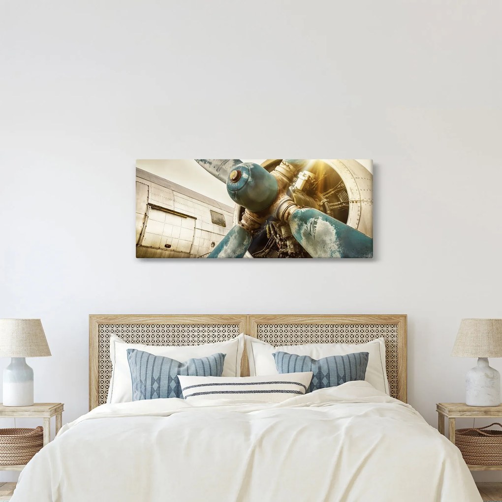 Kép - Egy régi repülőgép légcsavarja (120x50 cm)