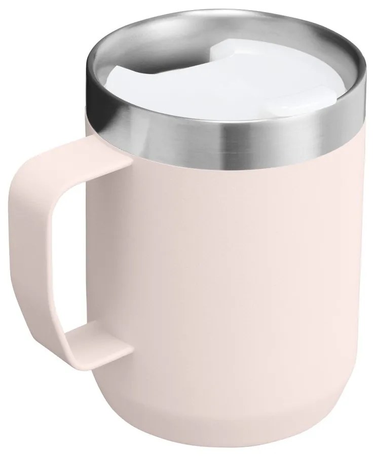 Világos rózsaszín rozsdamentes acél termobögre 230 ml Stay-Hot Camp Mug Rose Quartz – Stanley