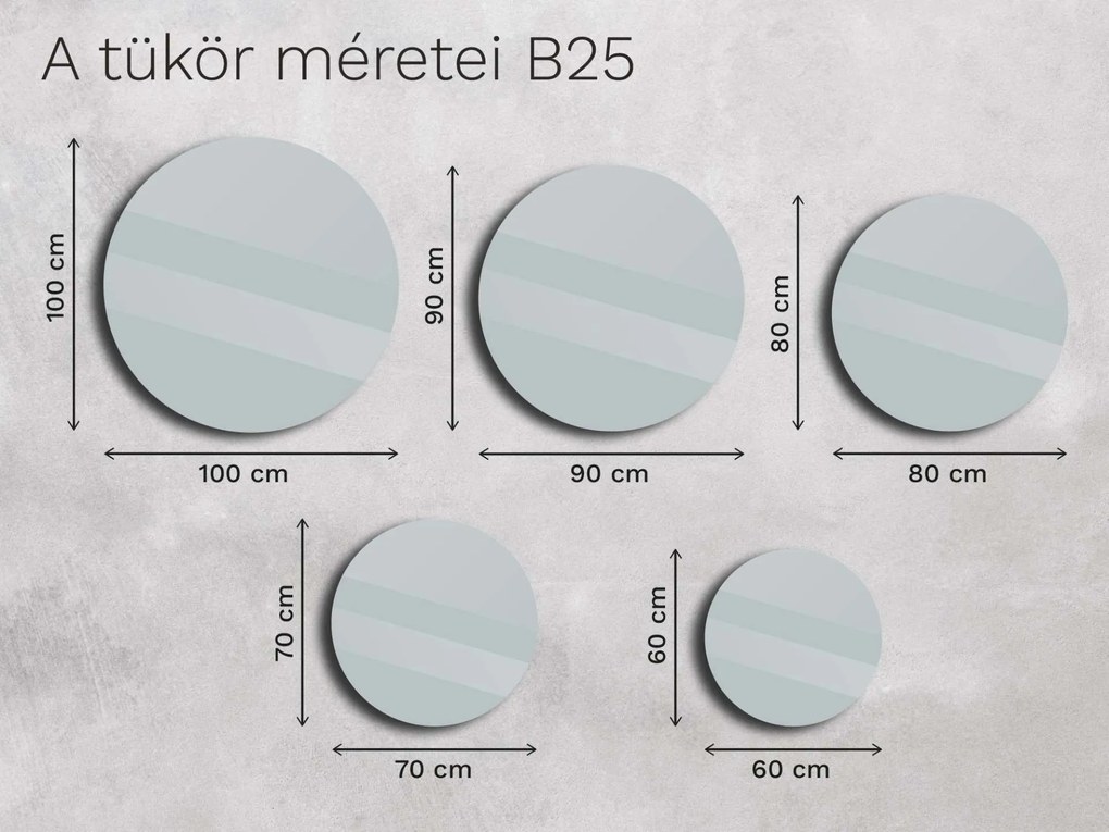 Base tükör B25 60×60