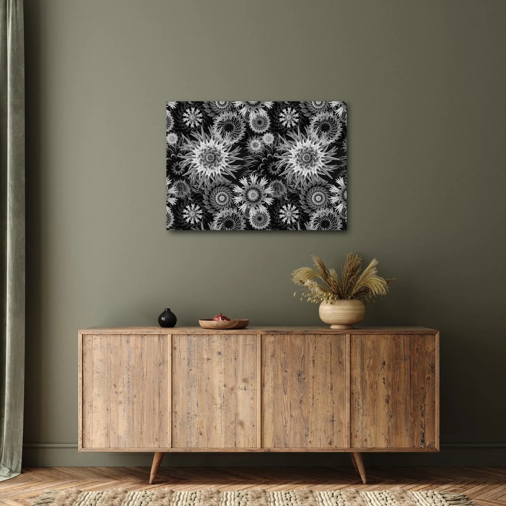 Kép - Fekete és fehér gyűszűvirág (70x50 cm)