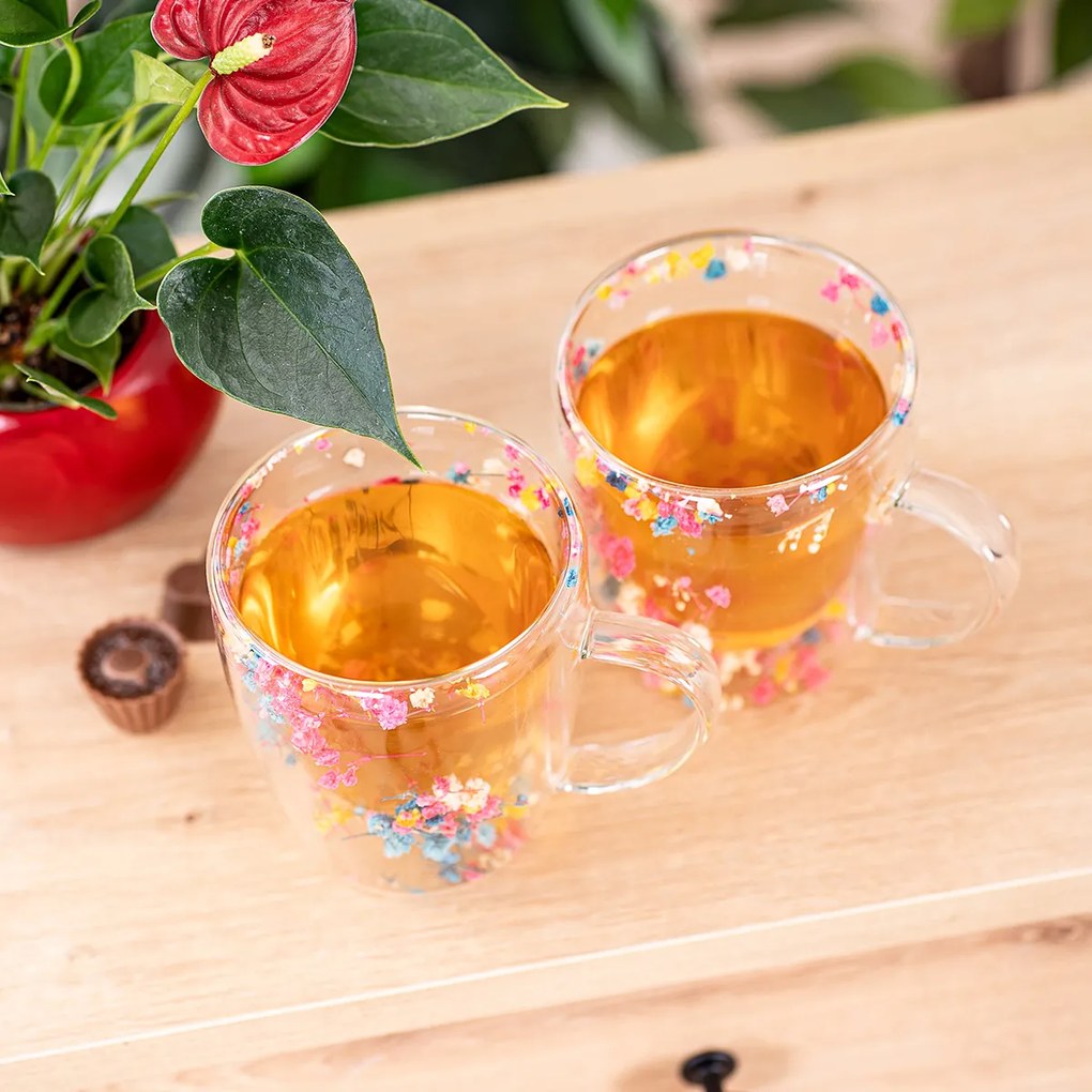 4Home Floral Hot&Cool thermo pohár 300 ml, 2 db