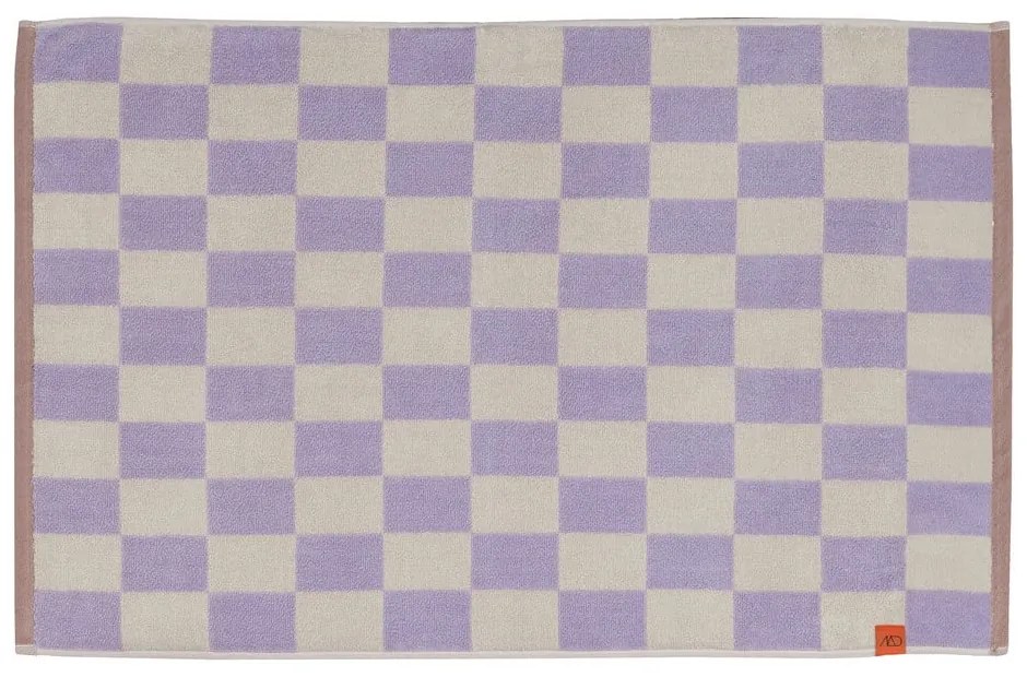 Világossárga-lila bio pamut fürdőszobai kilépő 50x80 cm Retro – Mette Ditmer Denmark