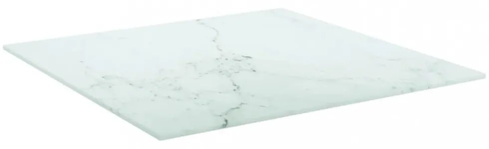 fehér edzett üveg asztallap márványdizájnnal 50 x 50 cm 6 mm