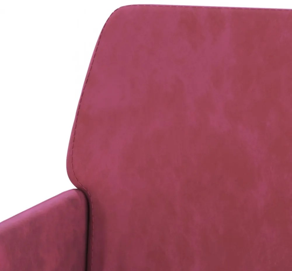 bordó bársonypad 108x79x79 cm