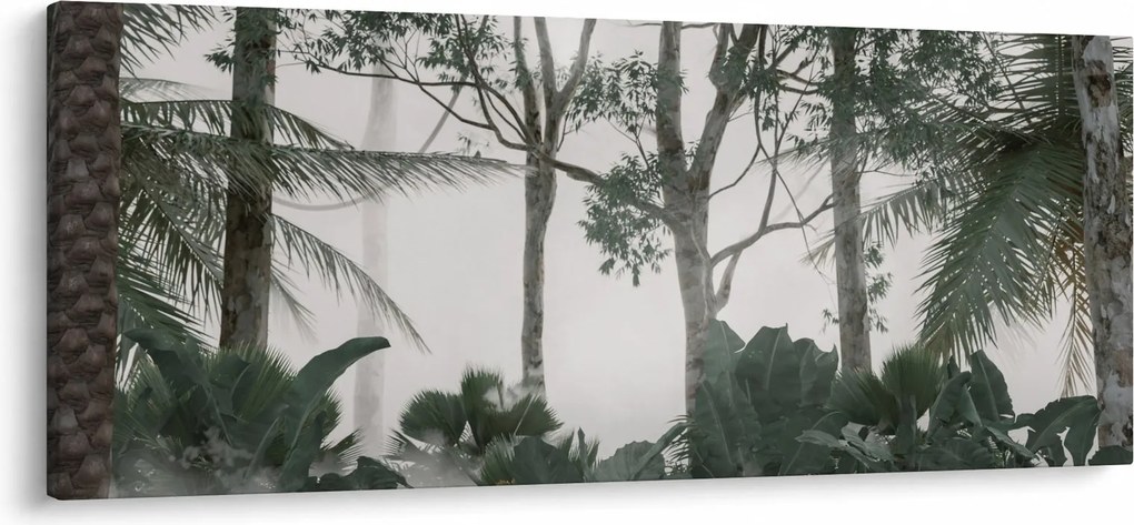 Kép - dzsungel a reggeli ködben (120x50 cm)