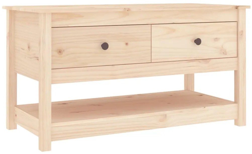 Tömör fenyőfa dohányzóasztal 102 x 49 x 55 cm