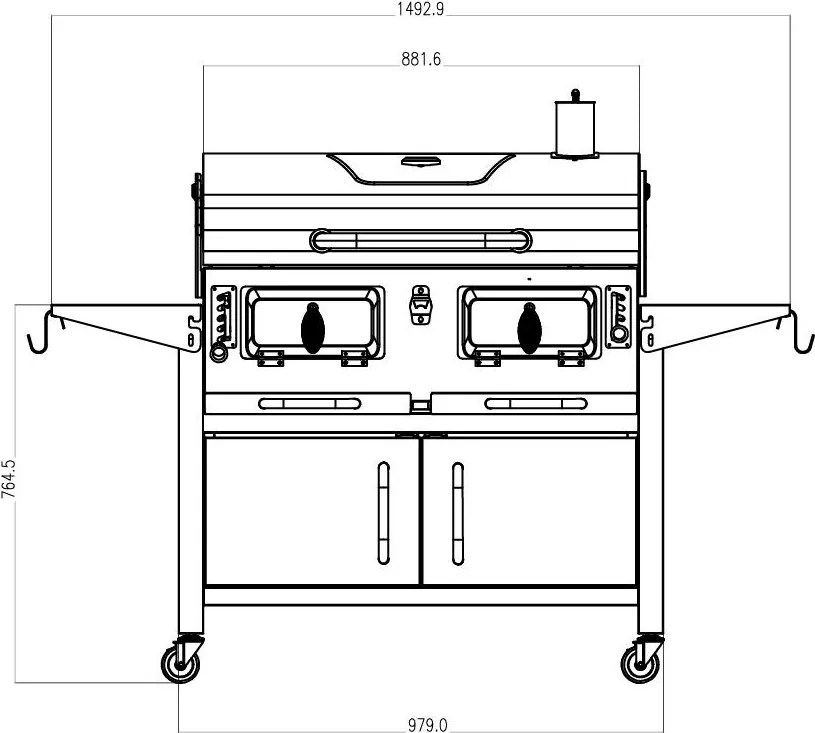 Avenberg FENIX Kerti grill füstölővel