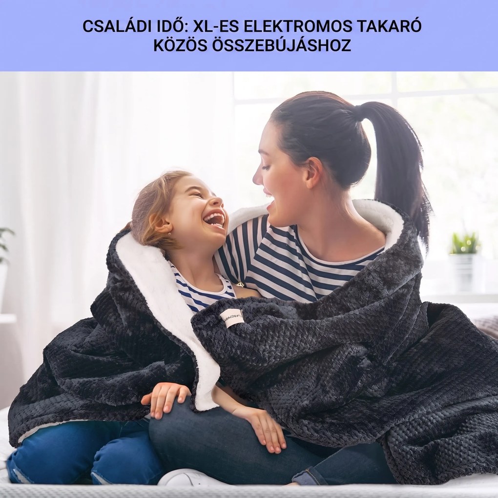Klarstein DR Watson Deluxe XL, elektromos takaró, 160 W, 9 fűtési fokozat, 180 x 130 cm