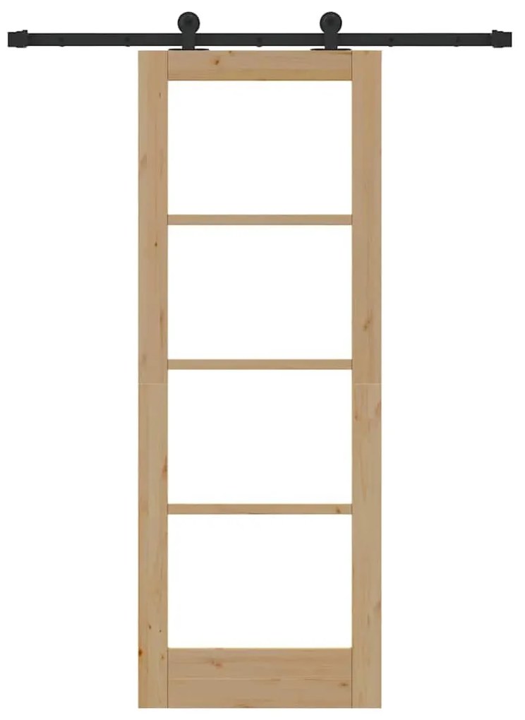 Csúszó Ajtó ORKDAL Barna 73.5 x 198.5 cm Fa és fém